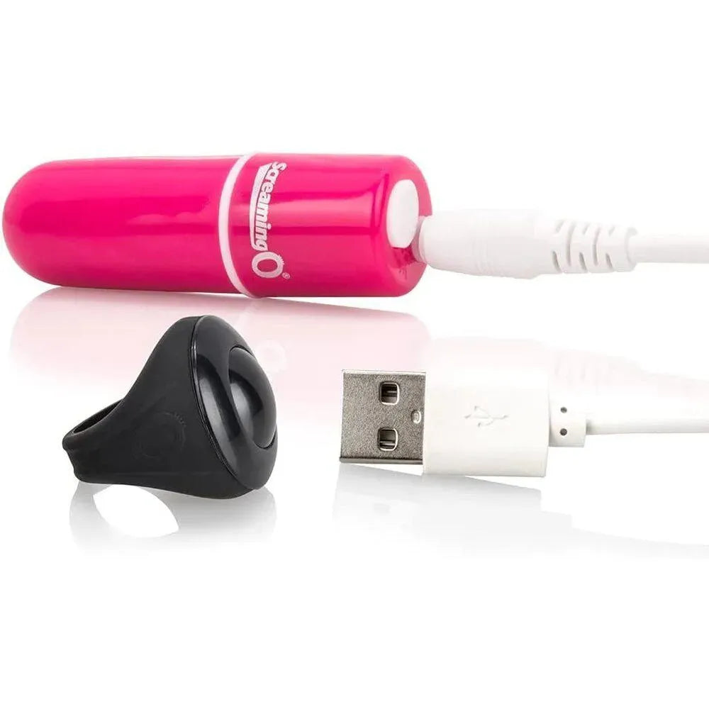 Screaming O Charged Vooom Pink Remote Control Bullet Vibe - Rapture Works