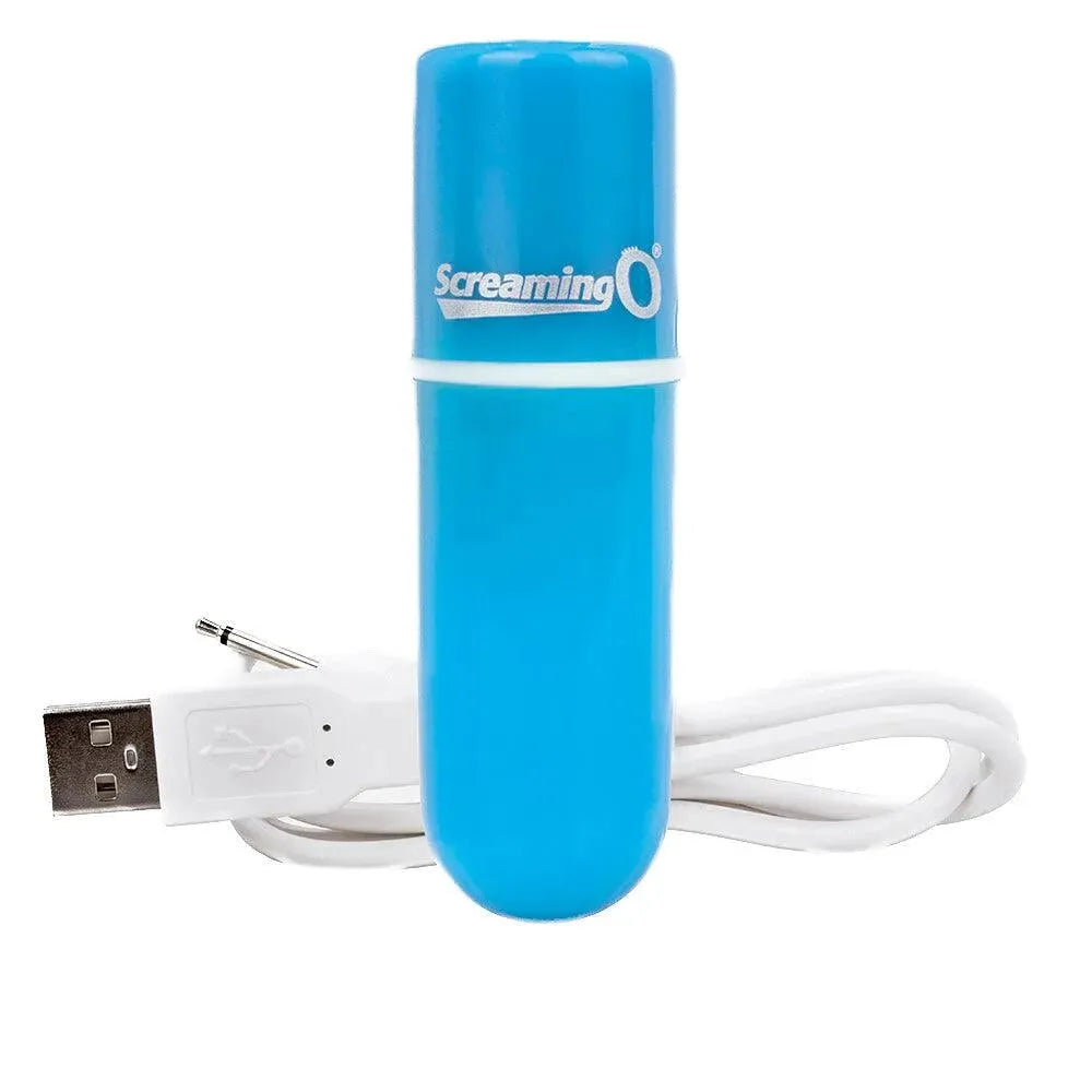 Screaming O Charged Vooom Rechargeable Bullet Blue - Rapture Works