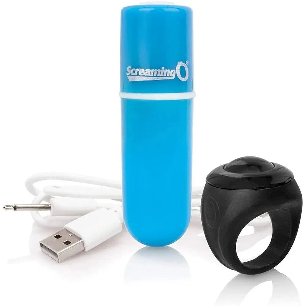 Screaming O Charged Vooom Remote Control Bullet Blue - Rapture Works