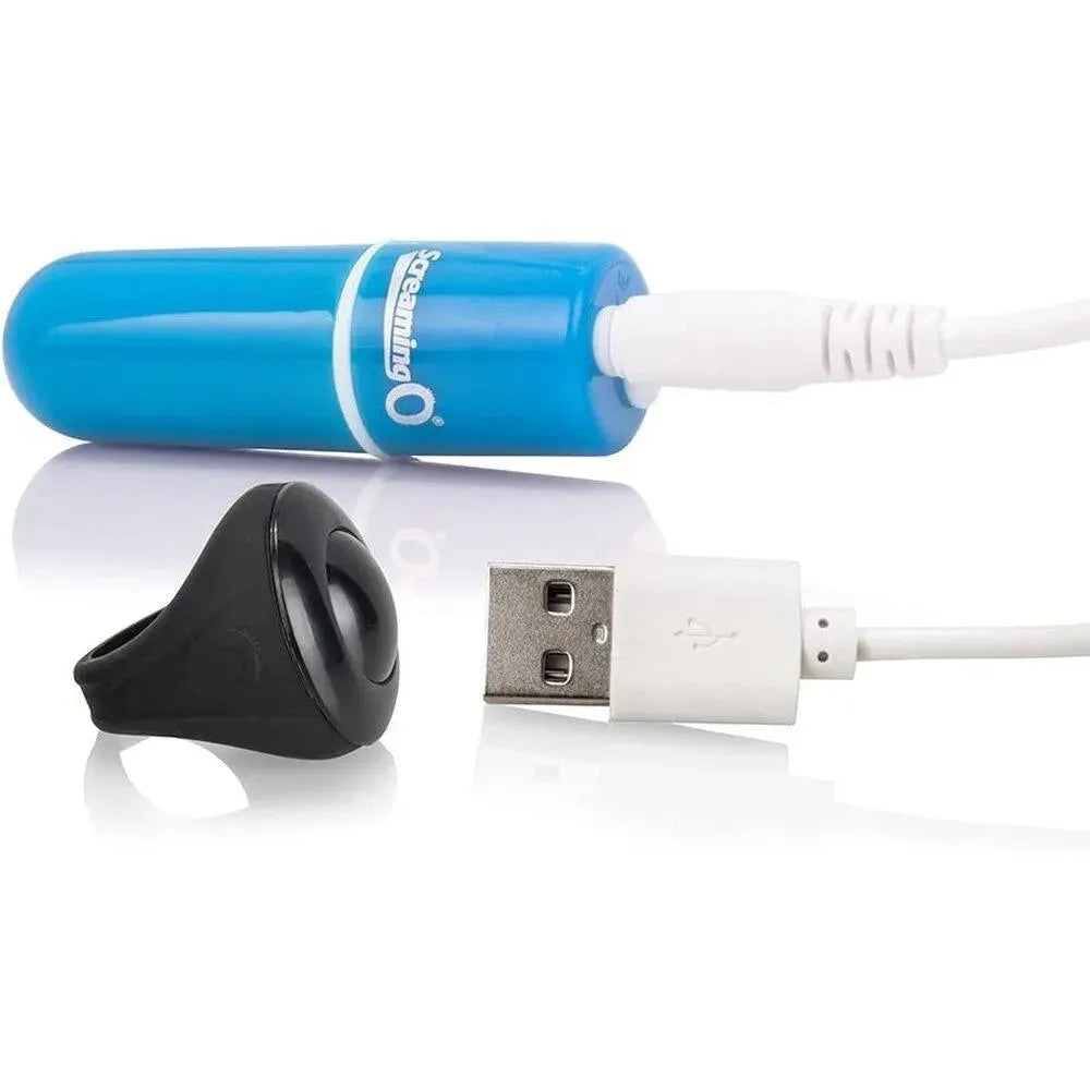 Screaming O Charged Vooom Remote Control Bullet Blue - Rapture Works