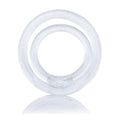 RING O 2 DOUBLE COCK RING CLEAR