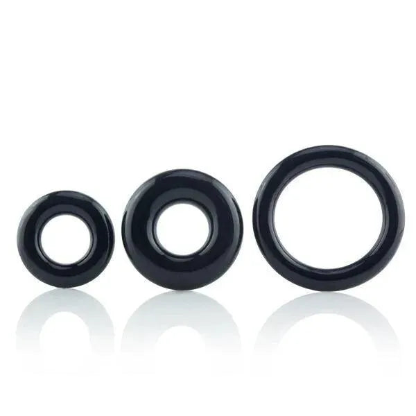 Screaming O RingO x3 Cock Rings Black - Rapture Works
