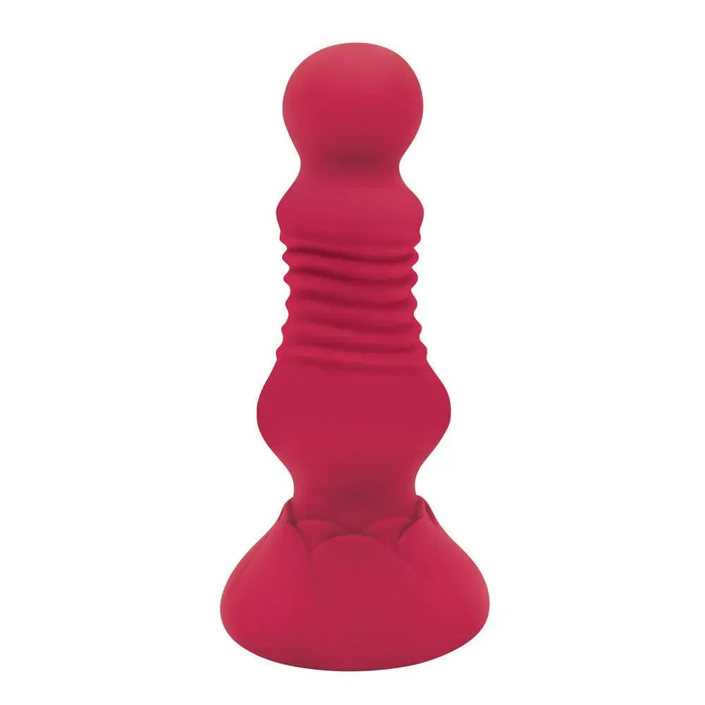Secret Kisses Remote Thrusting Rosebud Butt Plug - Rapture Works