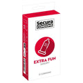 Secura Extra Fun Ribbed Condoms - 12 Pack, Silicone Coated for Extra Sensation