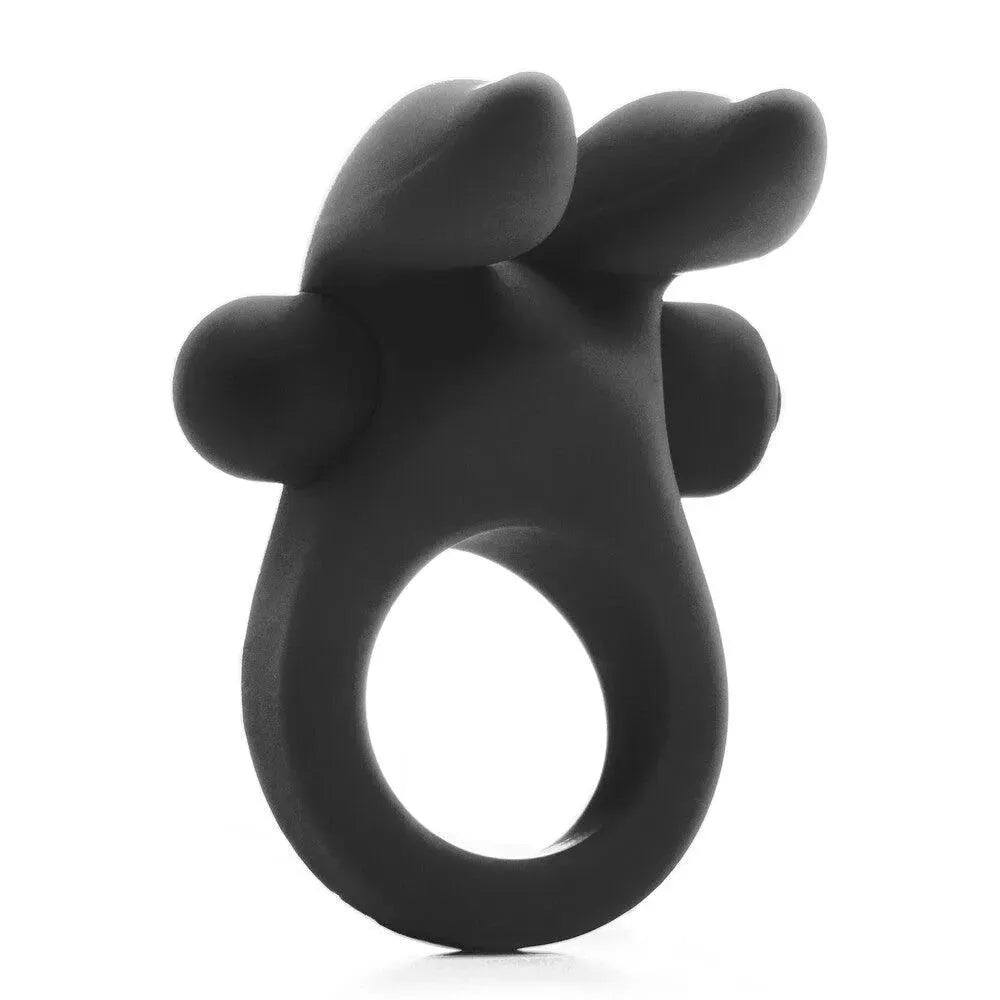 Shots Rabbit Vibrating Cockring Black - Rapture Works