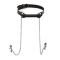 BIT GAG WITH NIPPLE CLAMPS