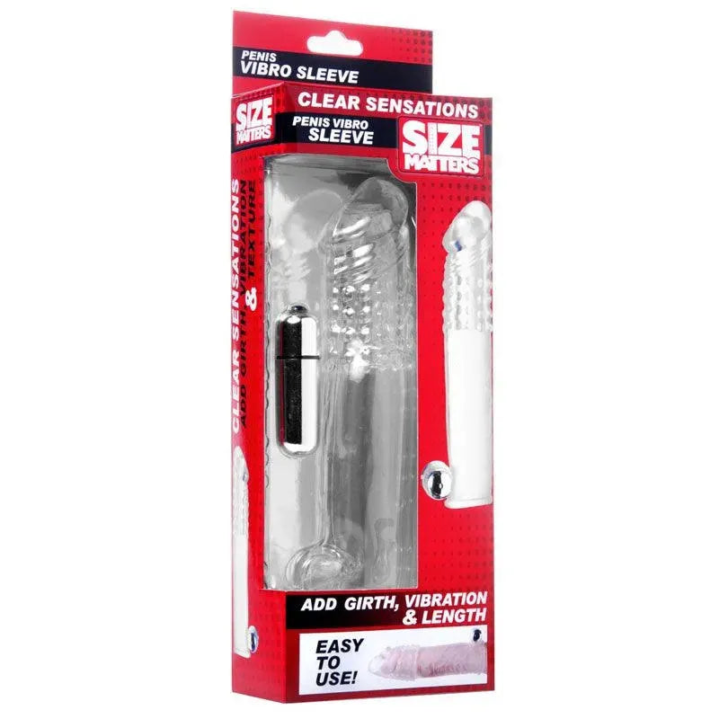 Size Matters Clear Vibrating Penis Sleeve - Rapture Works