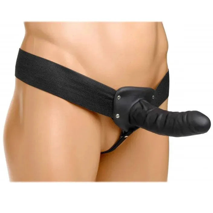 Size Matters Erection Assist Hollow Silicone Dildo Strap On - Rapture Works