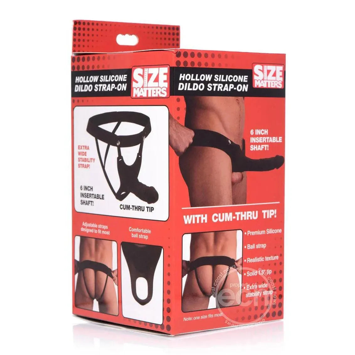 Size Matters Hollow Silicone Dildo Strap On - Rapture Works