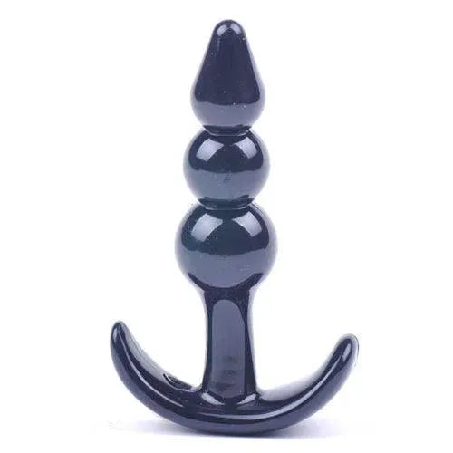 Small Black Beaded Anal Plug - Rapture Works