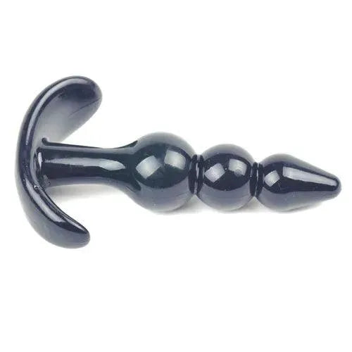 Small Black Beaded Anal Plug - Rapture Works