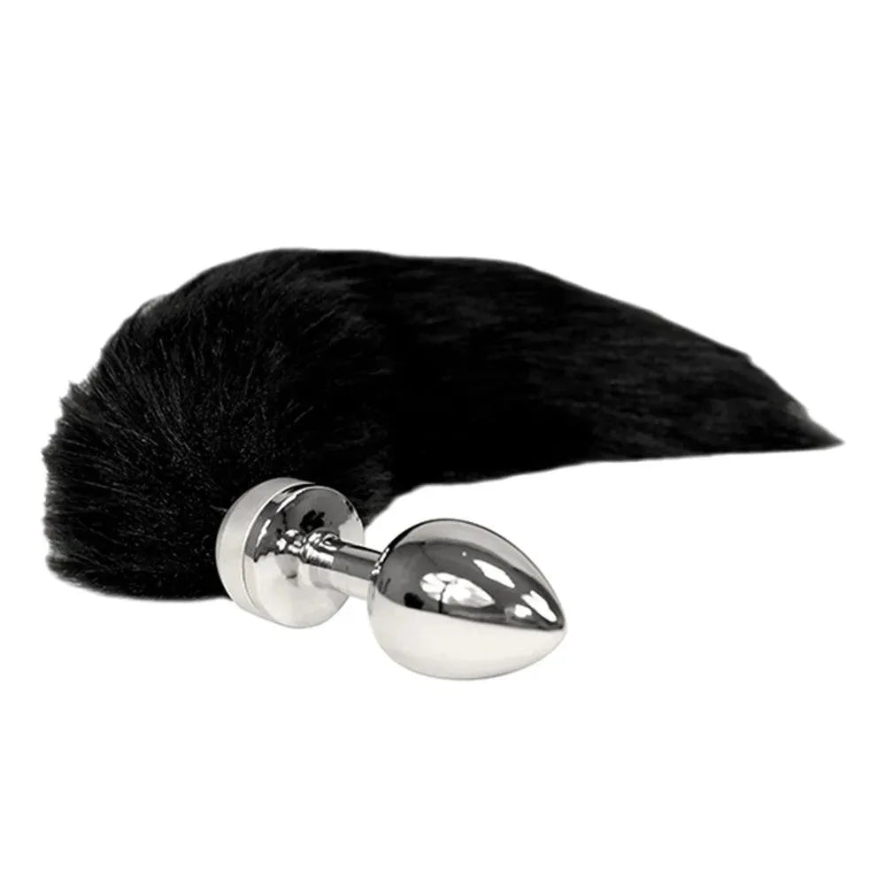 Small Butt Plug With Black Tail - Rapture Works
