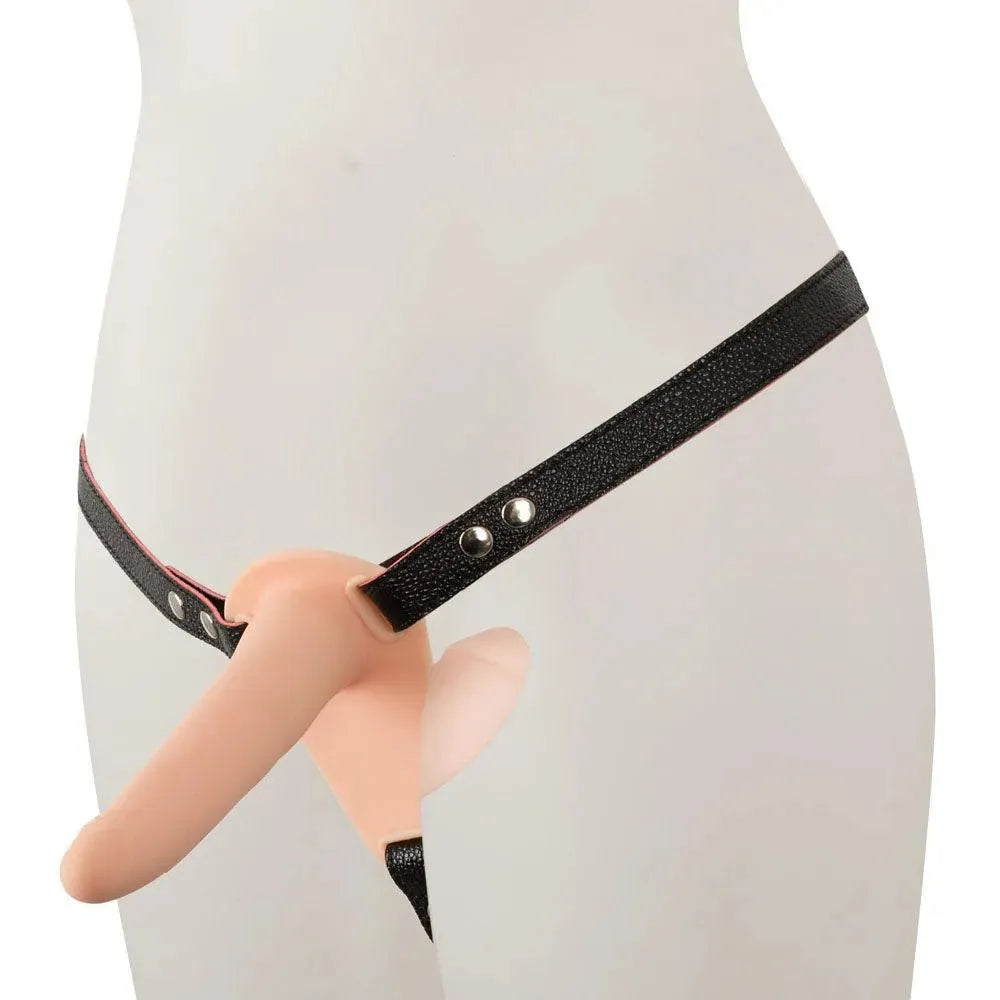 Soft Touch Silicone Rechargeable Vibrating Double Strap On - Rapture Works