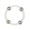 STEEL BEADED SILICONE COCK RING – LARGE