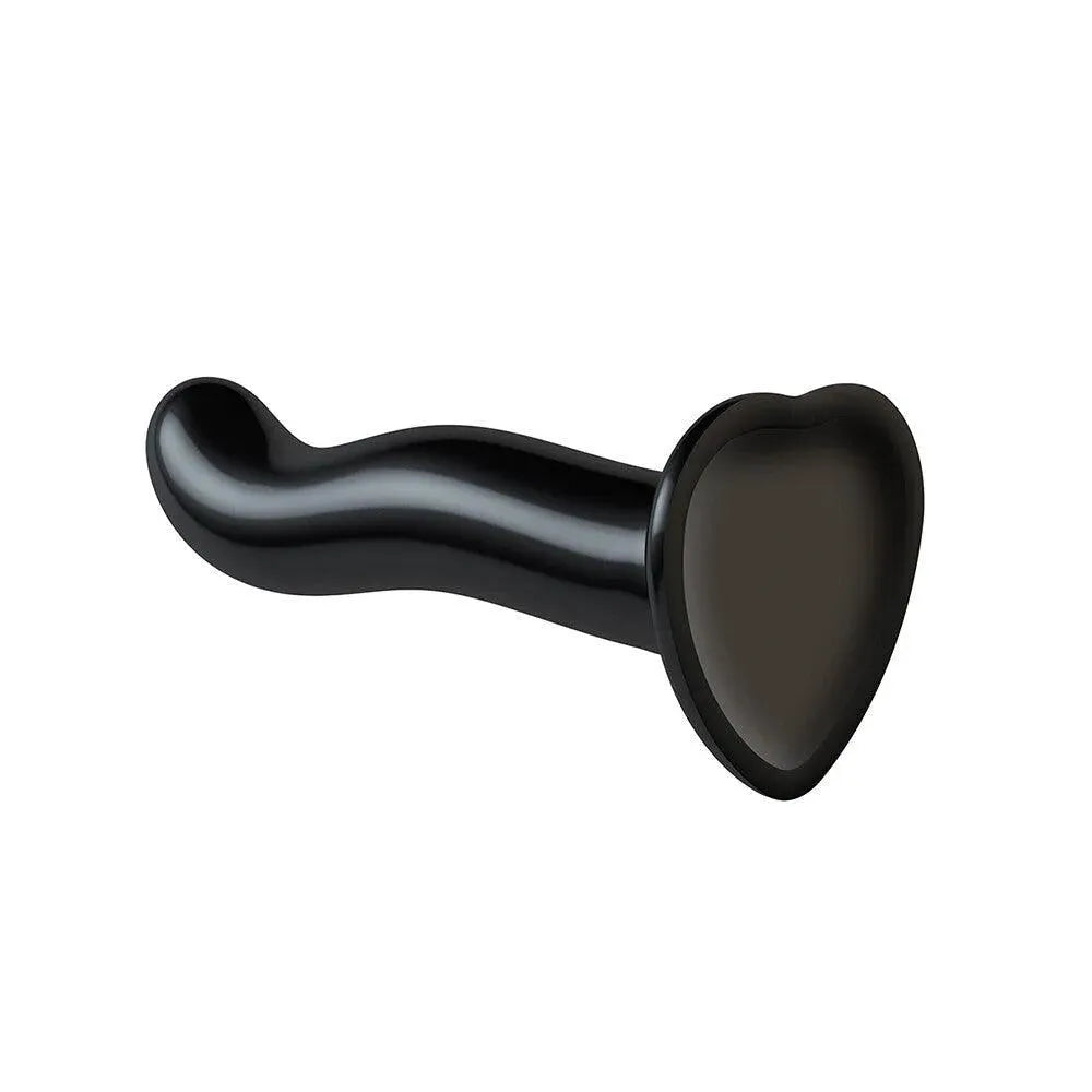 Strap On Me Prostate and G Spot Curved Dildo Large Black - Rapture Works