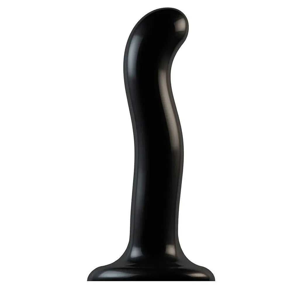 Strap On Me Prostate and G Spot Curved Dildo Medium Black - Rapture Works