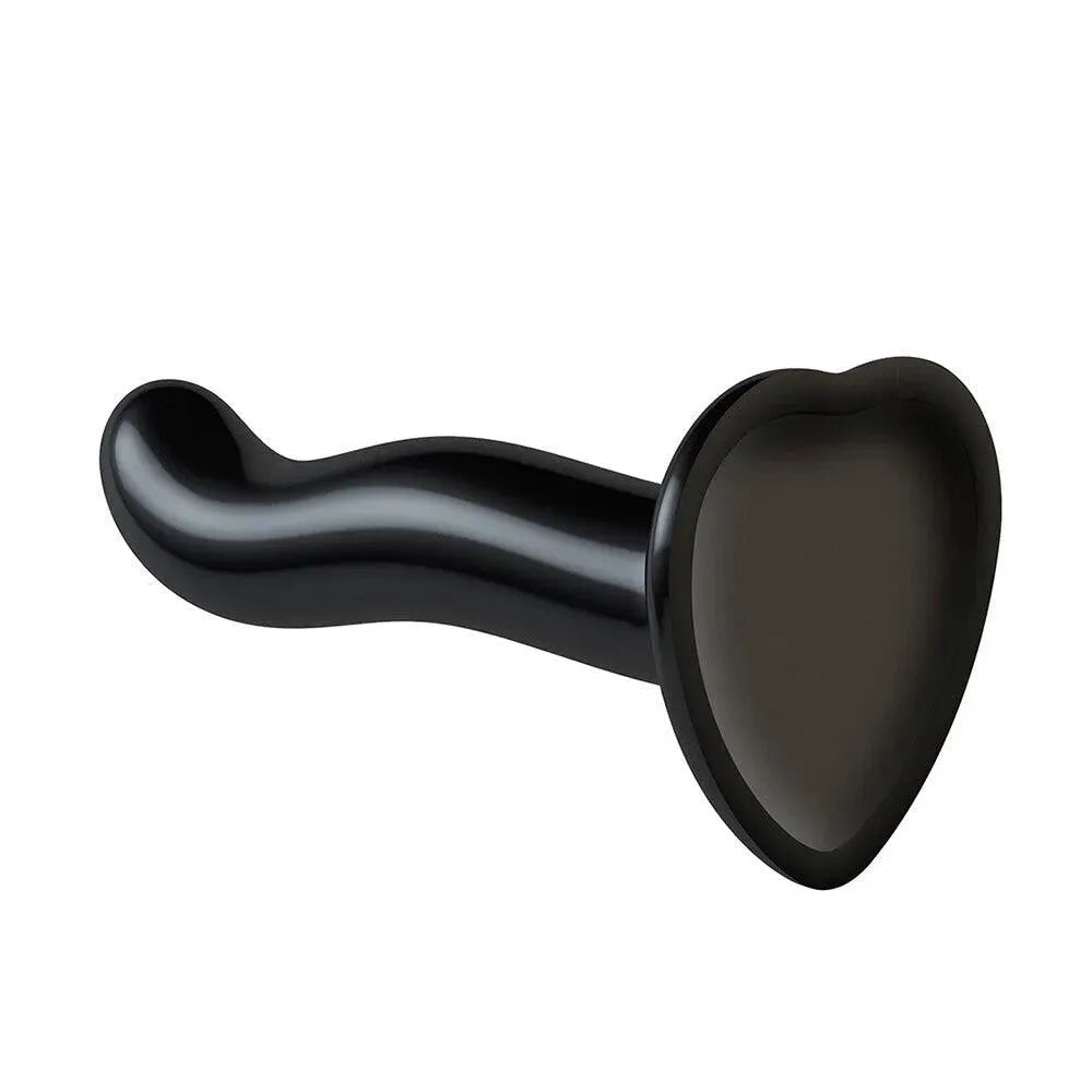Strap On Me Prostate and G Spot Curved Dildo Small Black - Rapture Works