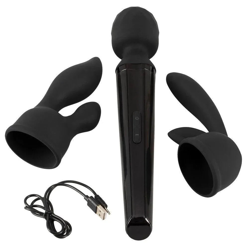 Super Strong Wand Vibrator With 2 Attachments - Rapture Works
