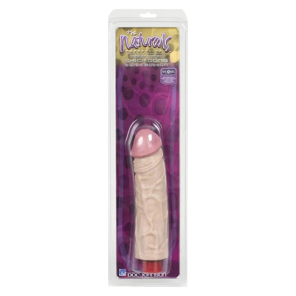 The Naturals Heavy Veined 8 Inch Vibrating Dong Thick - Rapture Works
