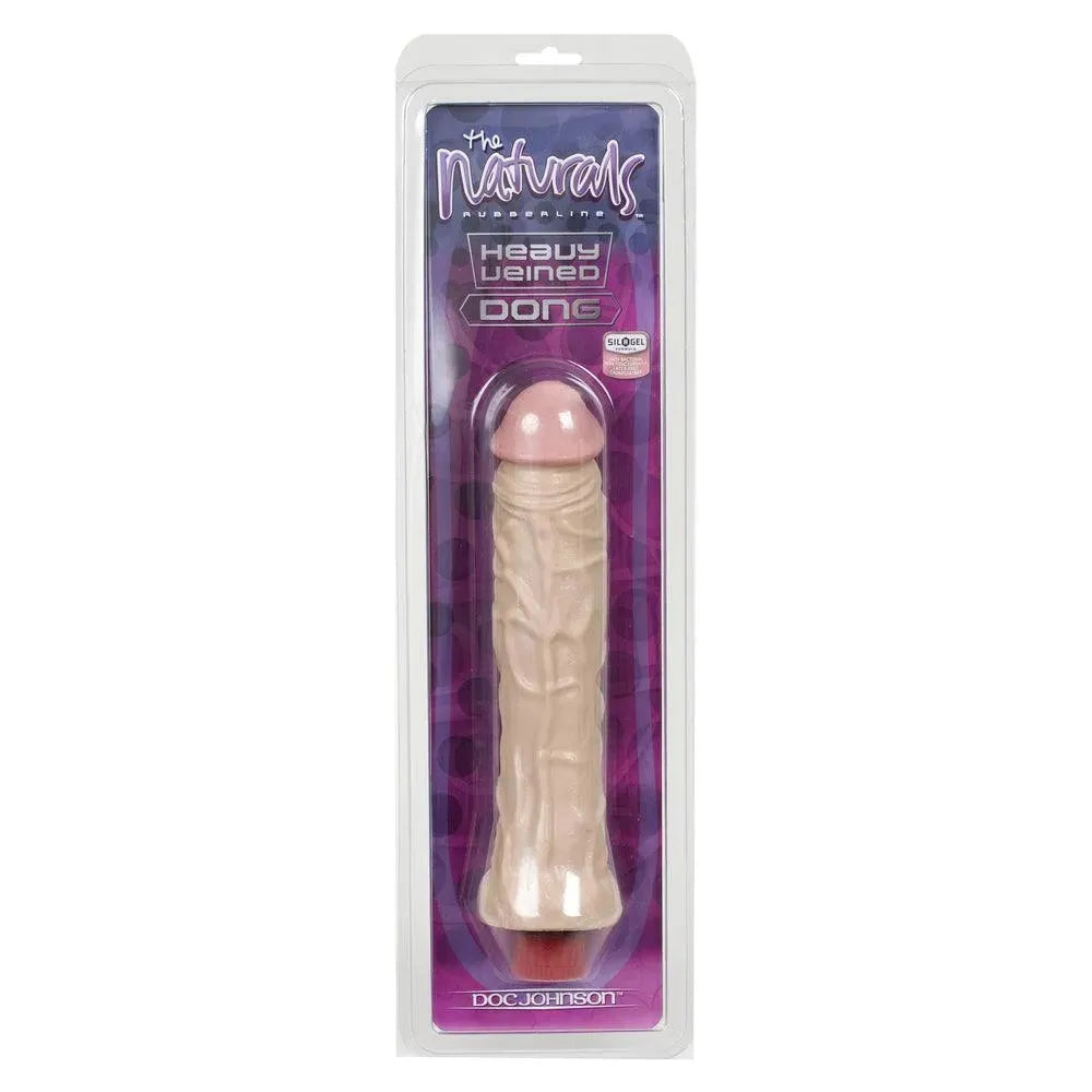 The Naturals Heavy Veined 8 Inch Vibrating Dong Thin - Rapture Works