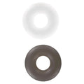 STUD COCK RINGS – SMOKE & WHITE – 2-PIECE