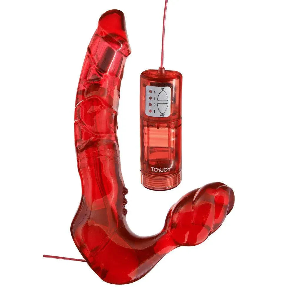 ToyJoy Bend Over Boyfriend Strapless Strap On Red - Rapture Works