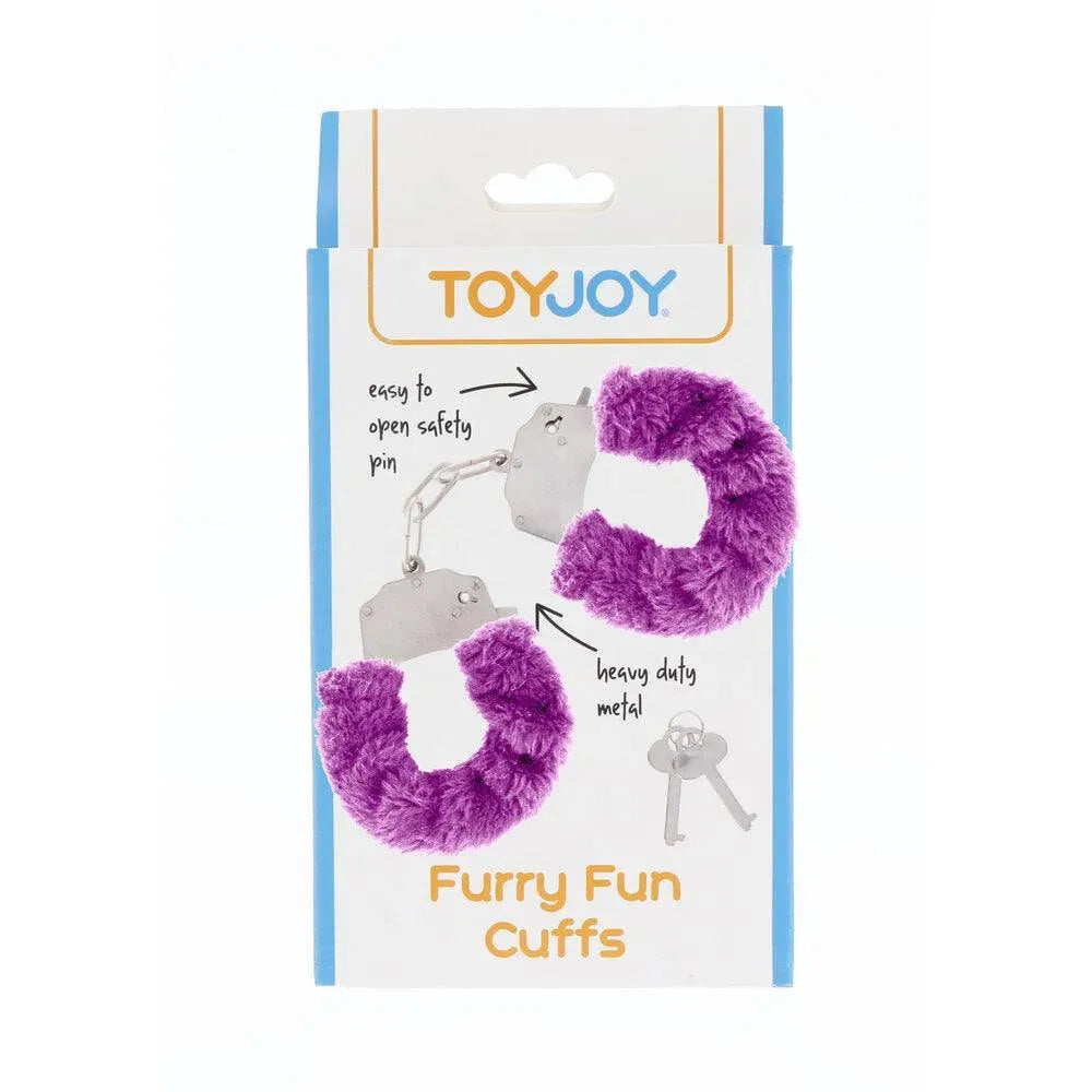 ToyJoy Furry Fun Wrist Cuffs Purple - Rapture Works