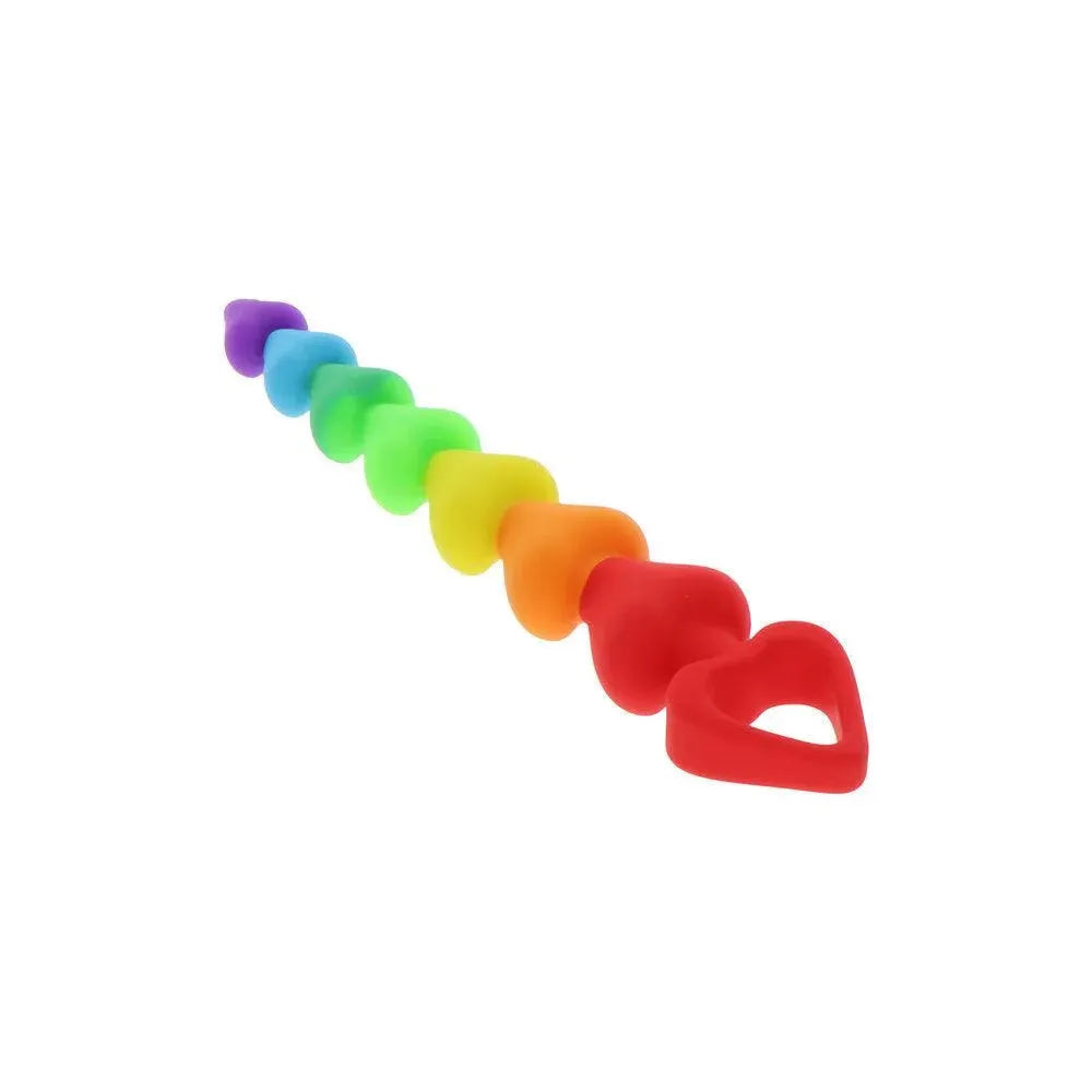 ToyJoy Rainbow Heart Anal Beads - Rapture Works