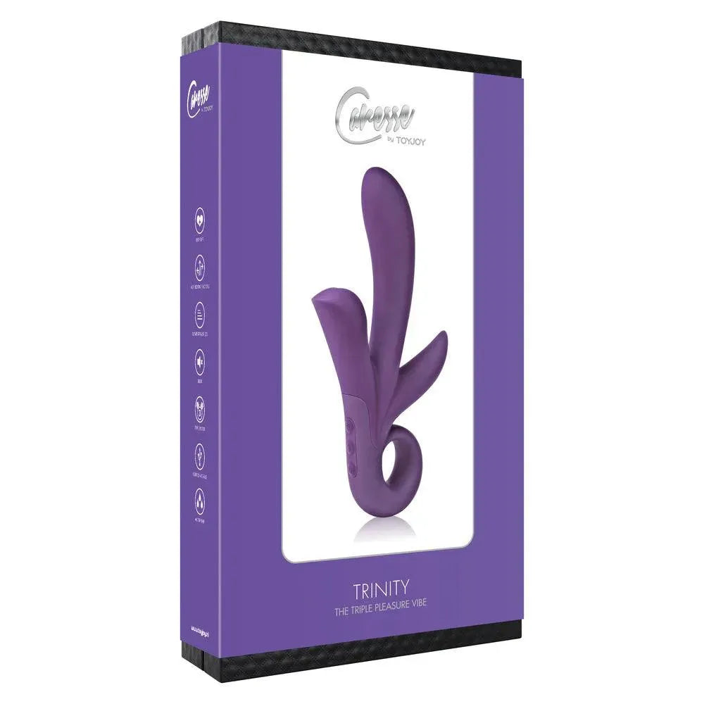 ToyJoy Trinity Triple Pleasure Vibrator Purple - Rapture Works