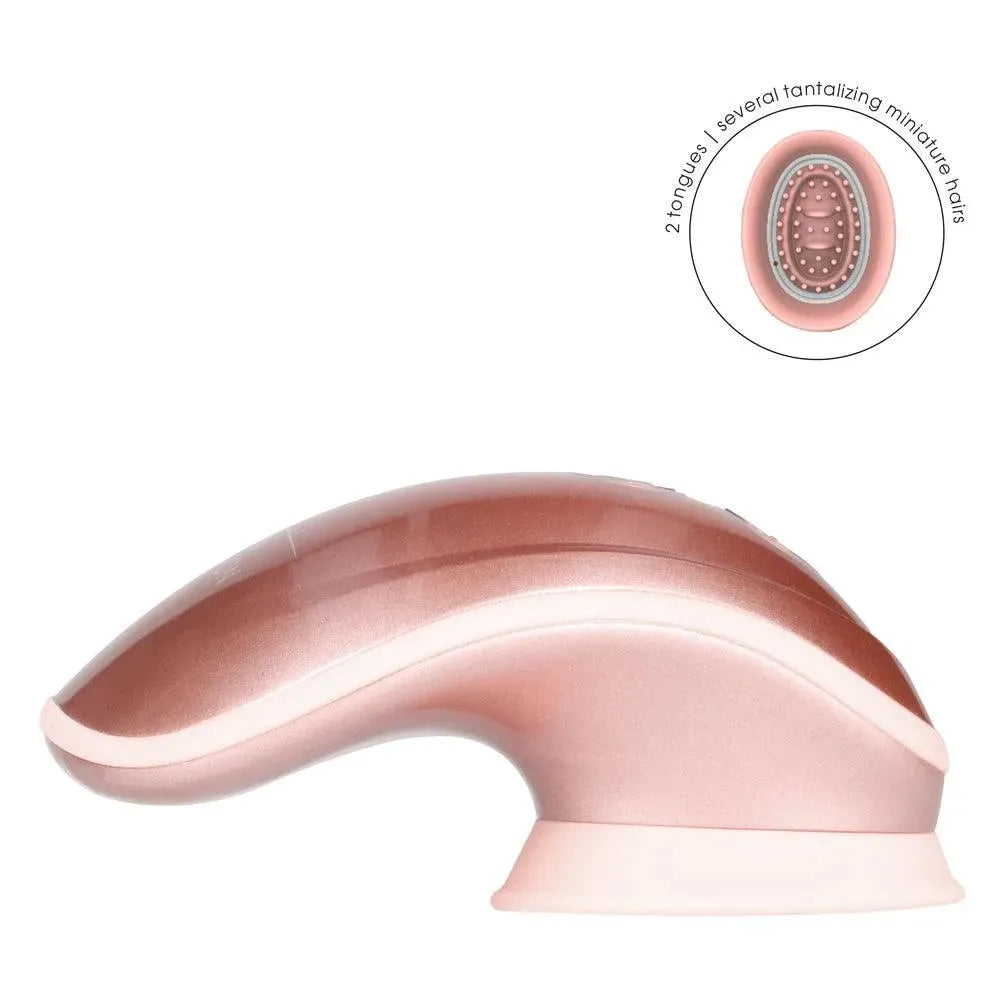 Twitch Rose Gold Hands Free Suction And Vibration Toy - Rapture Works