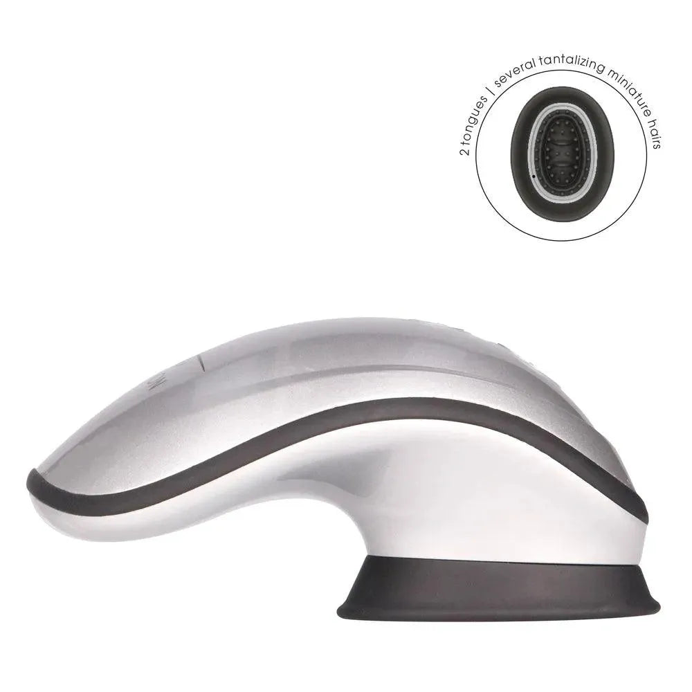 Twitch Silver Hands Free Suction And Vibration Toy - Rapture Works