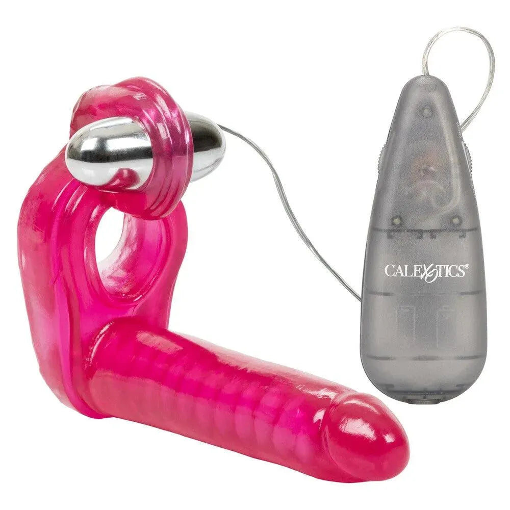 Ultimate Triple Stimulator Vibrating Cock Ring With Dong - Rapture Works