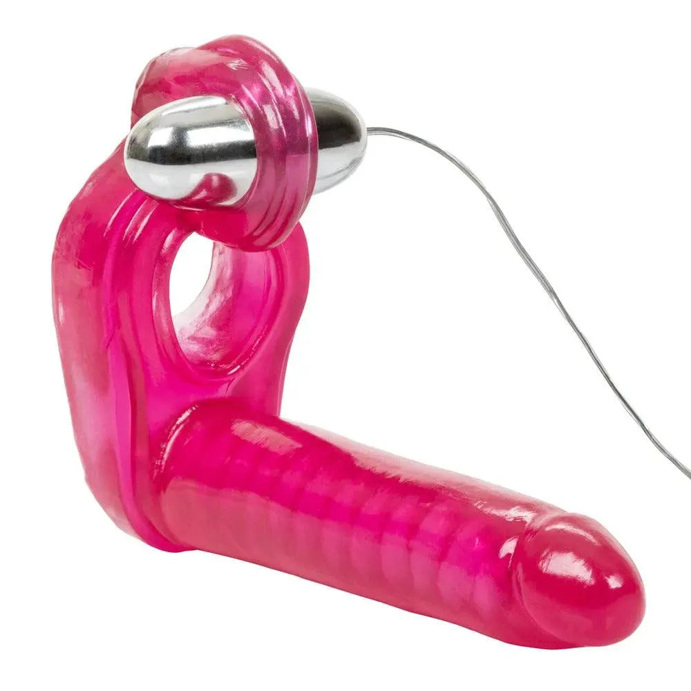 Ultimate Triple Stimulator Vibrating Cock Ring With Dong - Rapture Works