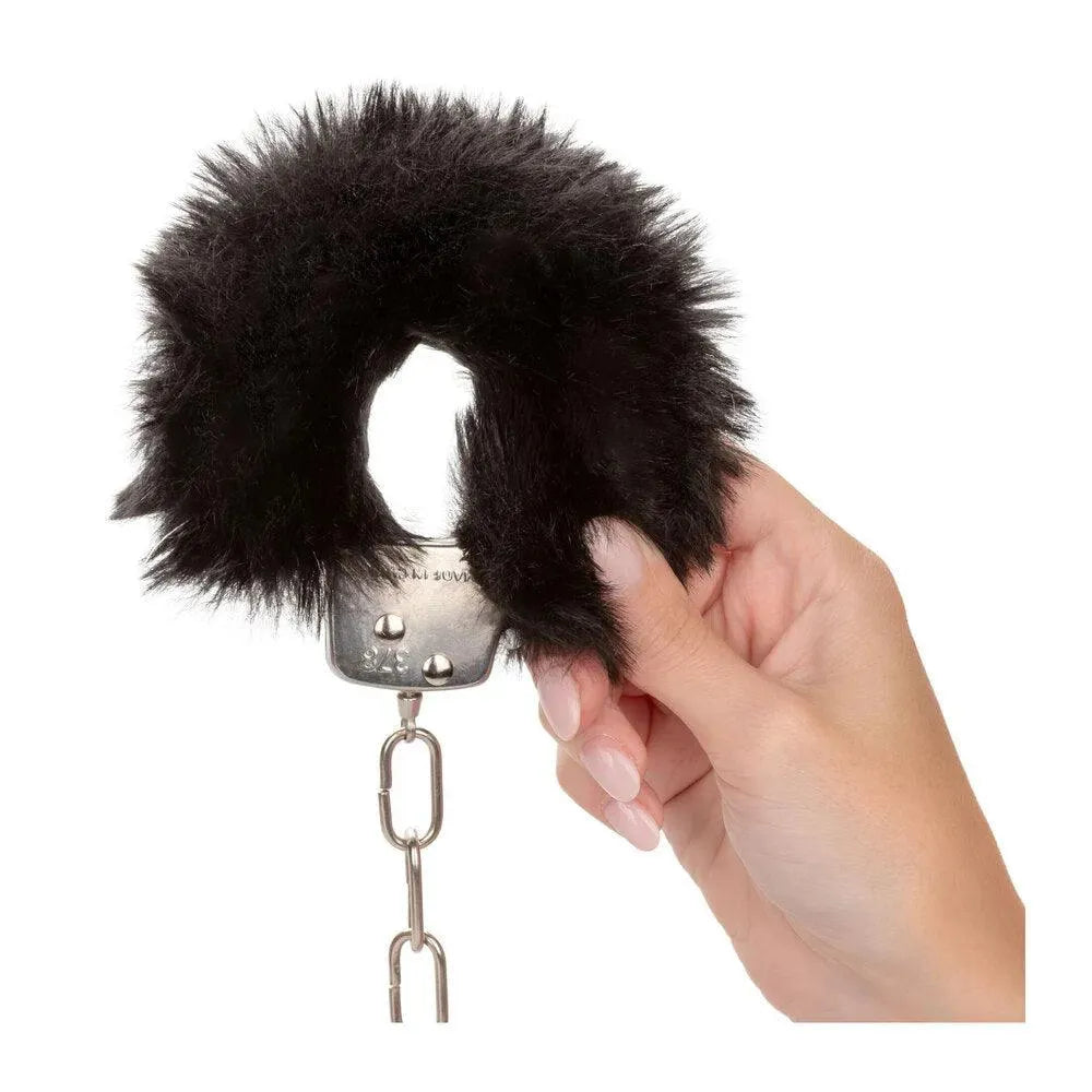 Ultra Fluffy Furry Cuffs Black - Rapture Works