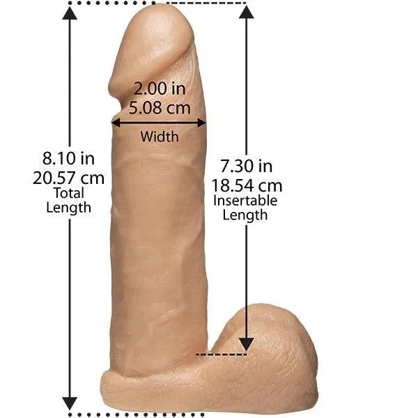 VacULock 8 Inch Realistic Cock With Ultra Harness - Rapture Works