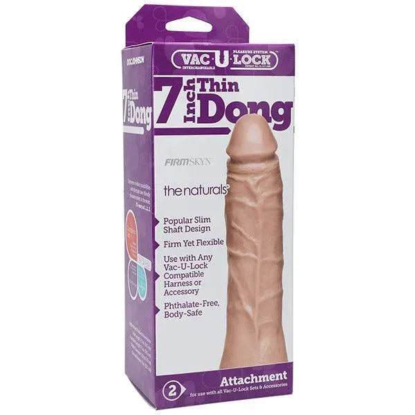 VacULock Thin 7 Inch Natural Dong Attachment - Rapture Works