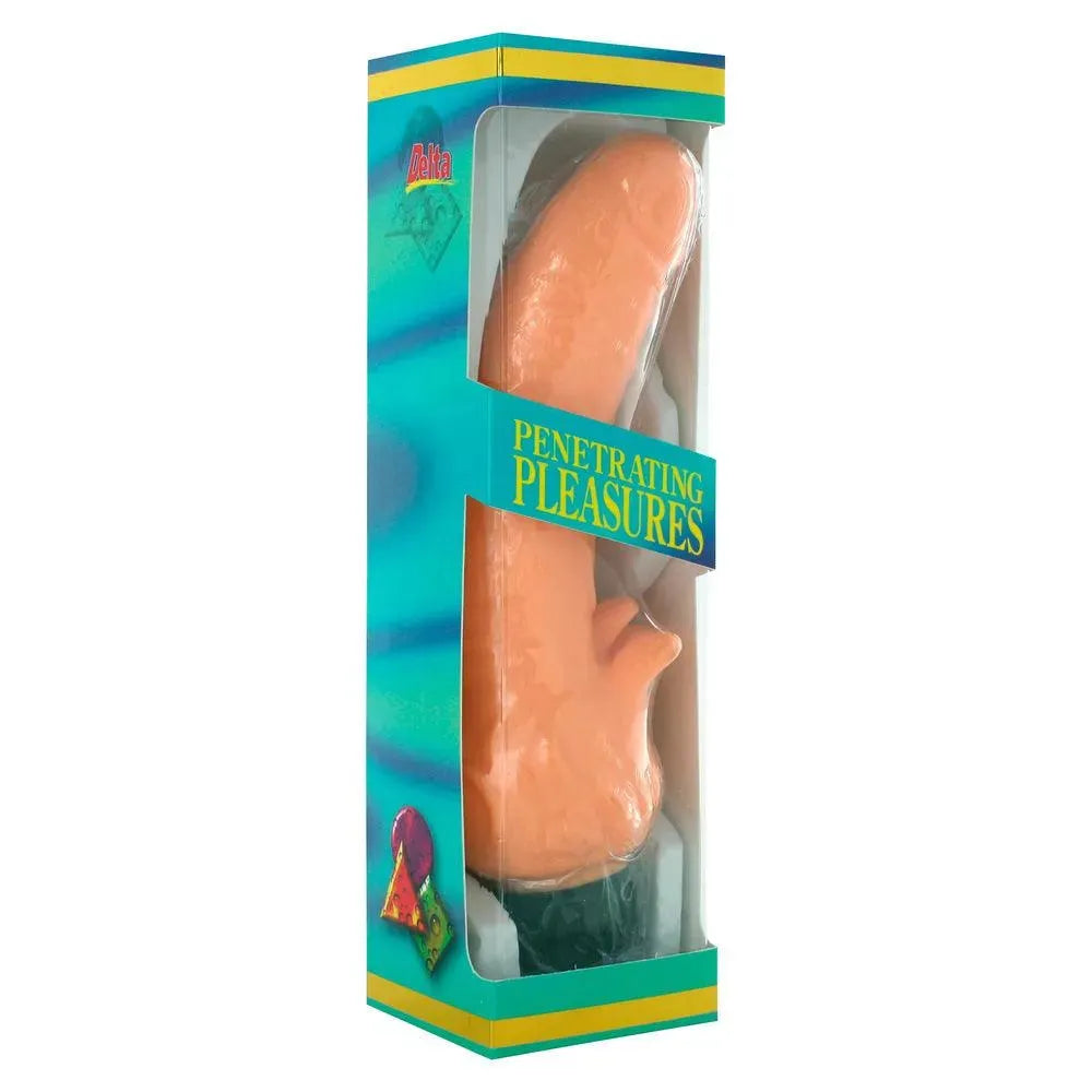 Vinyl Vibrator With Clitoral Stimulator - Rapture Works