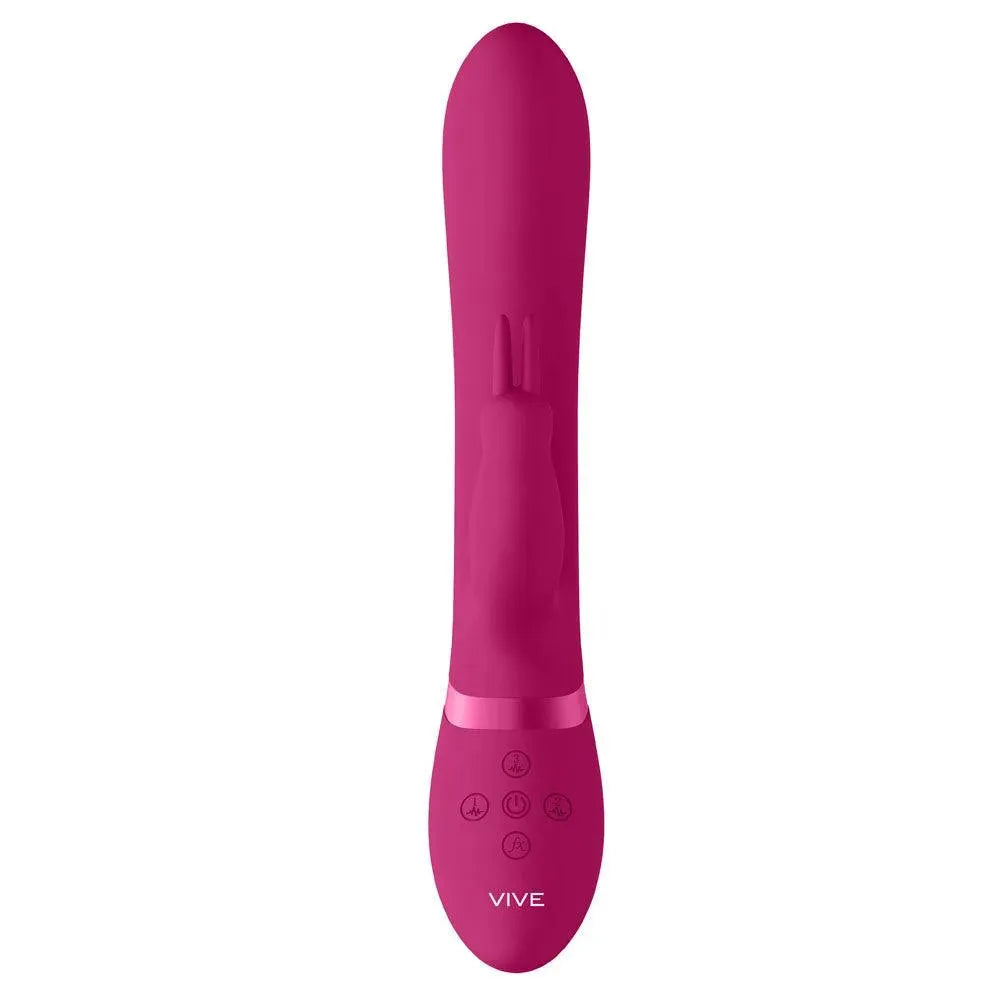 Vive Amoris Pink Rabbit Vibrator With Stimulating Beads - Rapture Works