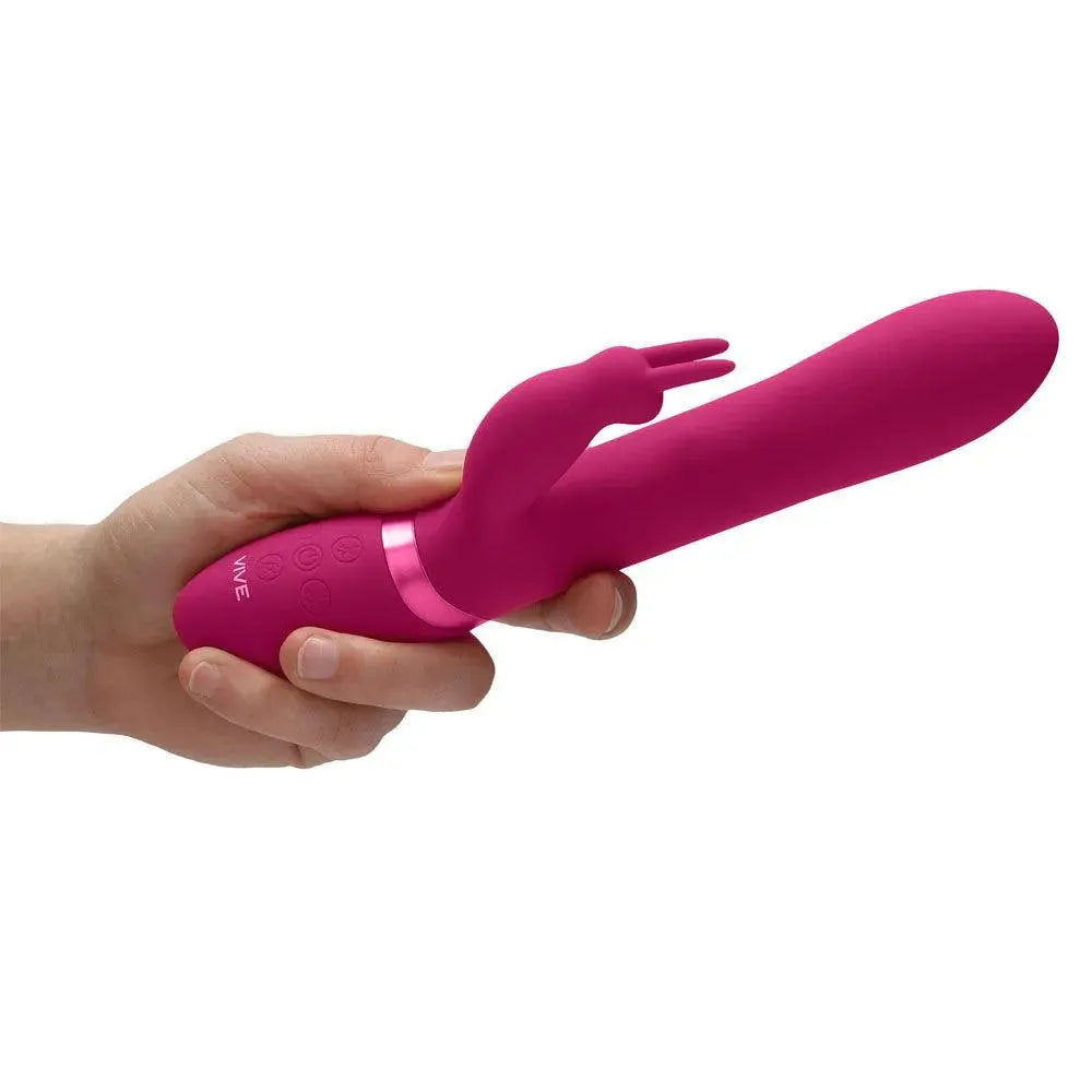 Vive Amoris Pink Rabbit Vibrator With Stimulating Beads - Rapture Works