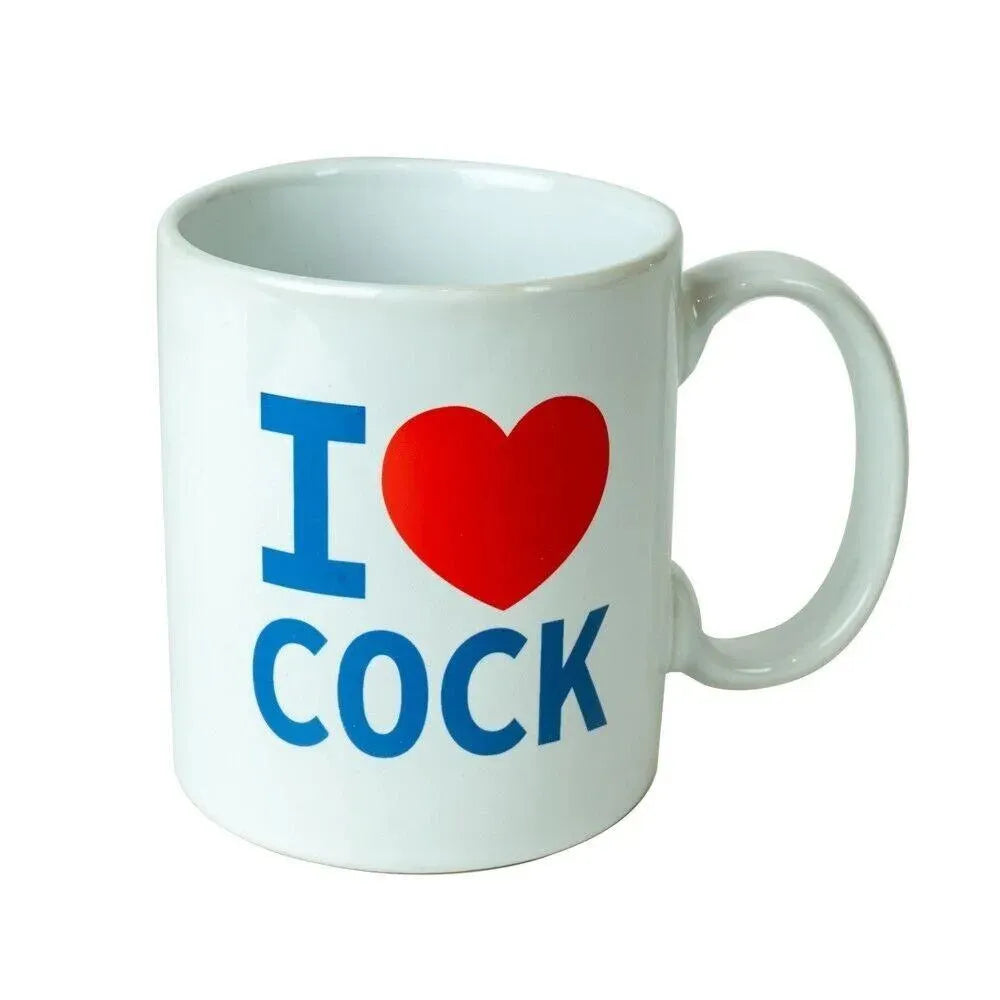 White I Love Cock Mug - Rapture Works