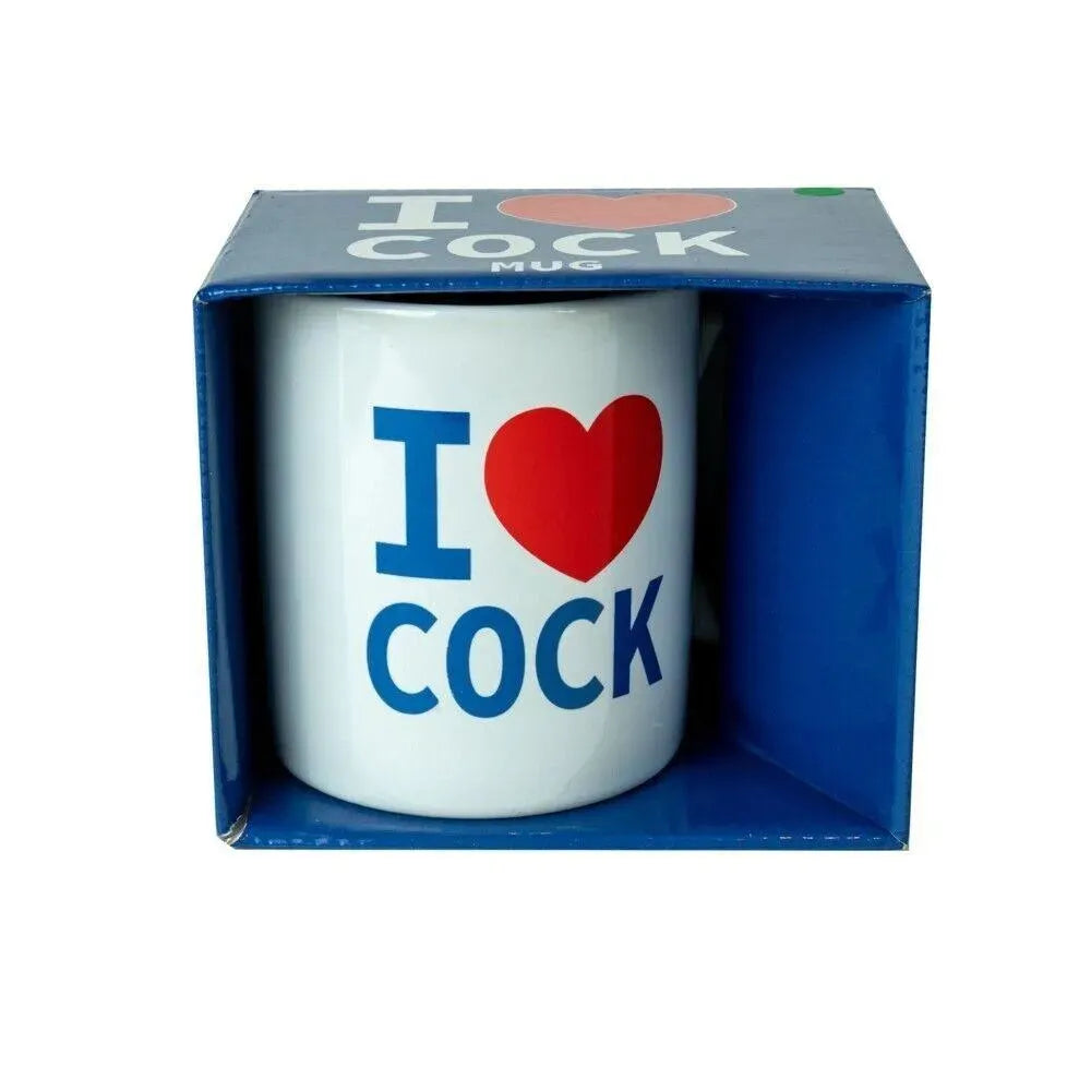 White I Love Cock Mug - Rapture Works